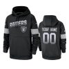 raiders custom black sideline team logo 100th season hoodie