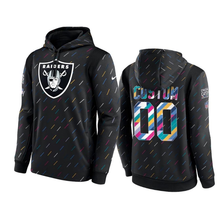 raiders custom charcoal 2021 nfl crucial catch hoodie