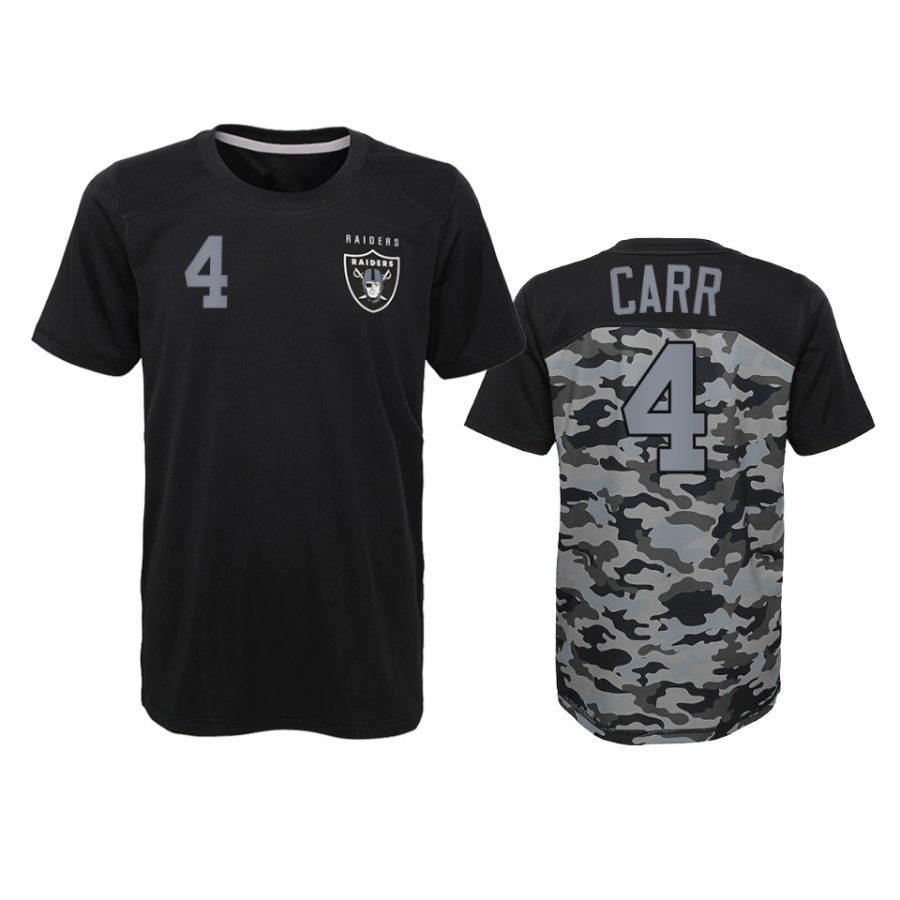 raiders derek carr black extra yardage t shirt