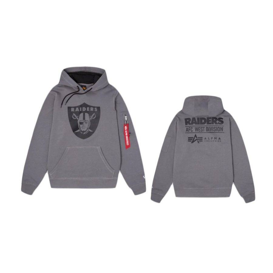 raiders gray alpha industries hoodie