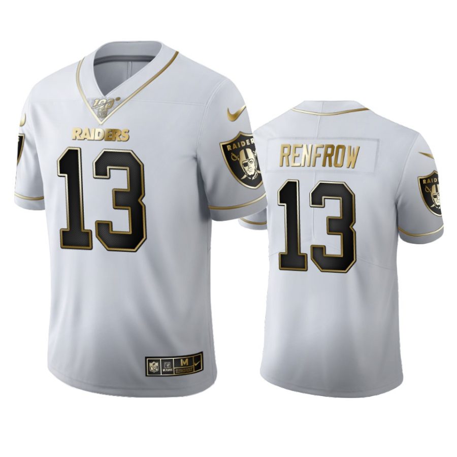 raiders hunter renfrow white golden edition 100th season jersey