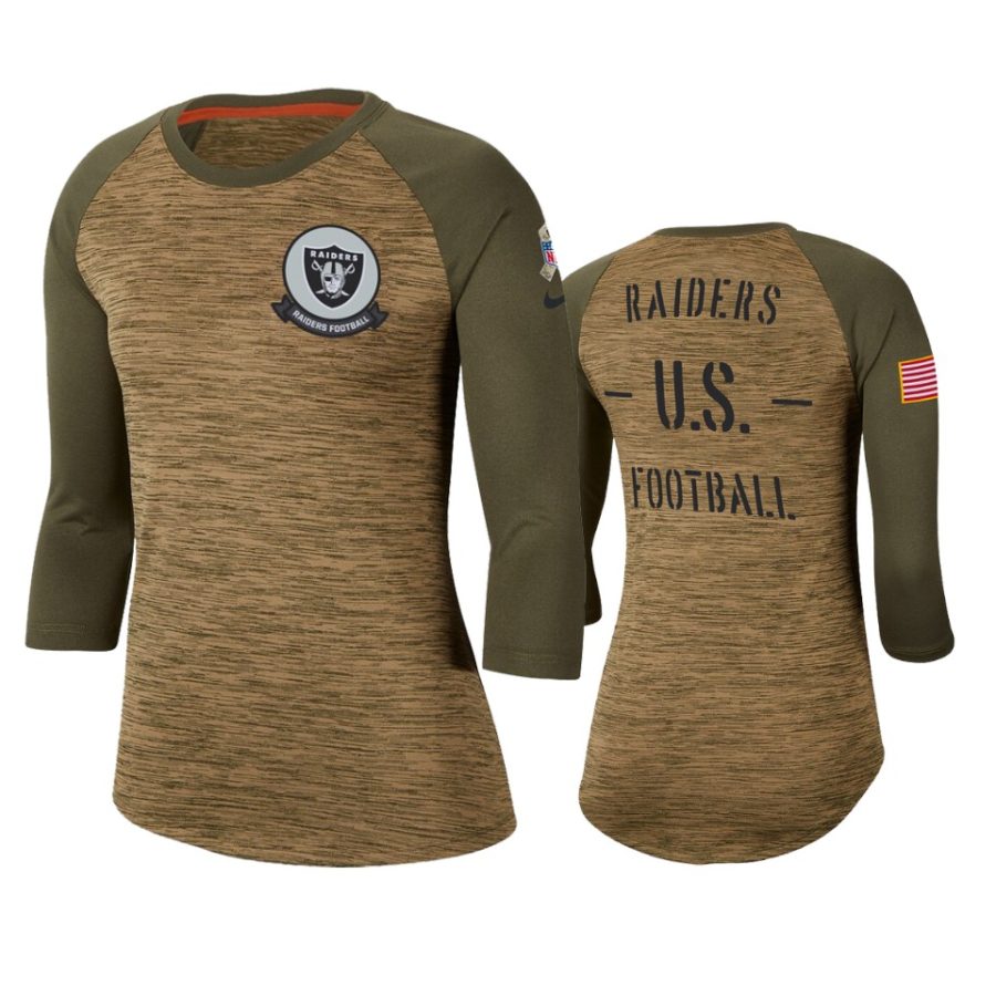 raiders khaki 2019 salute to service legend scoopneck raglan t shirt