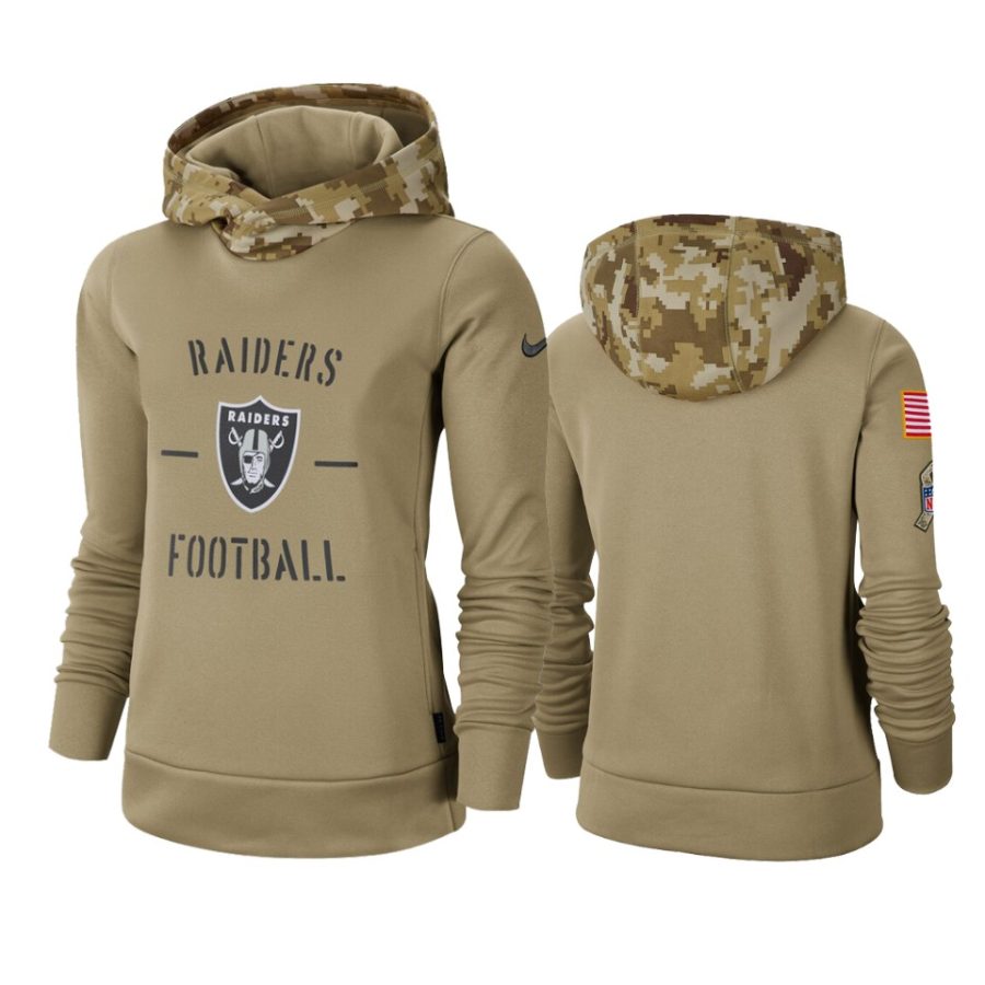 raiders khaki 2019 salute to service pullover hoodie