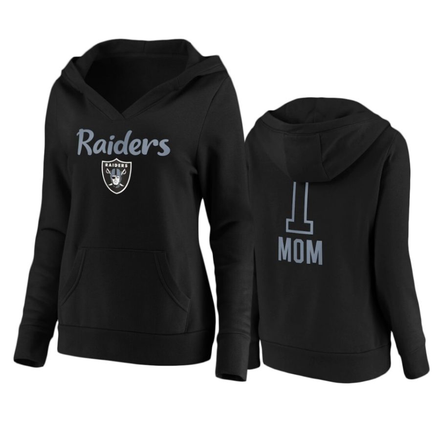 raiders number one mom black hoodie