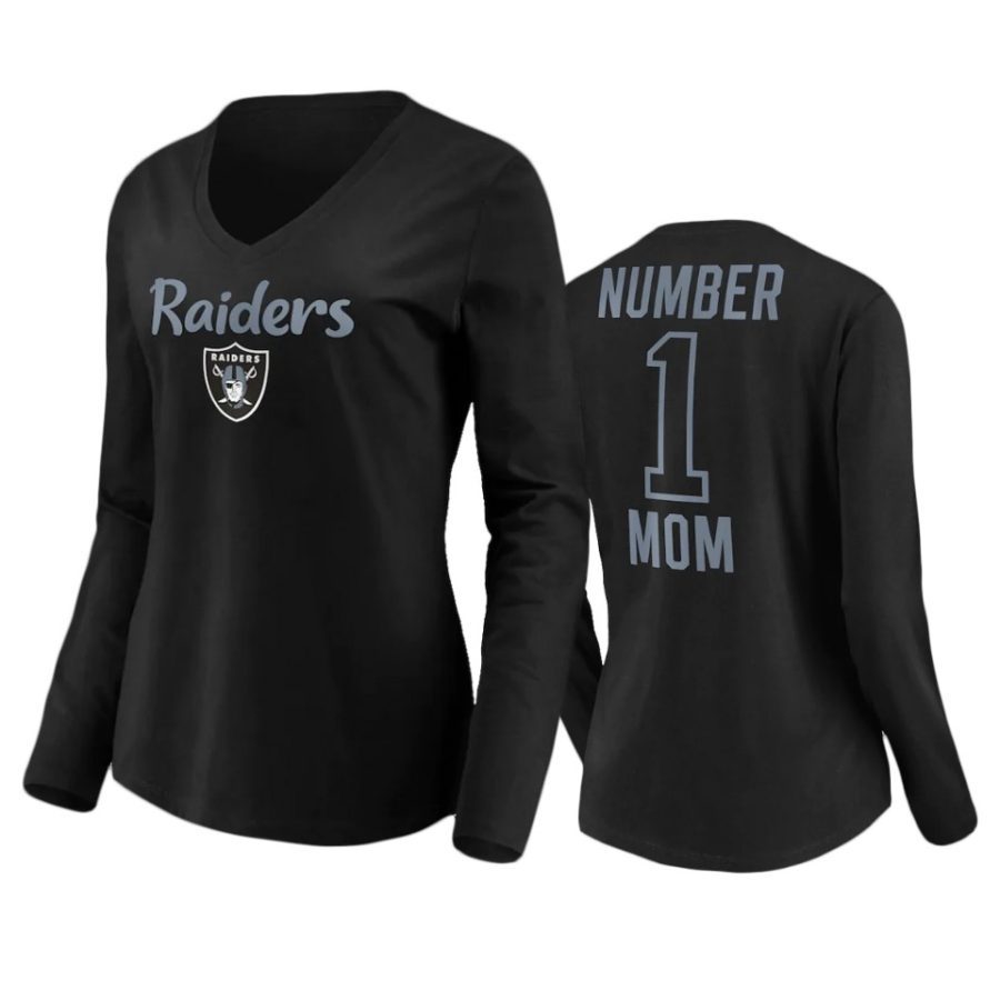 raiders number one mom black t shirt