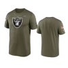 raiders olive 2021 salute to service legend performance t shirt