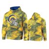 rams gold royal static pullover hoodie