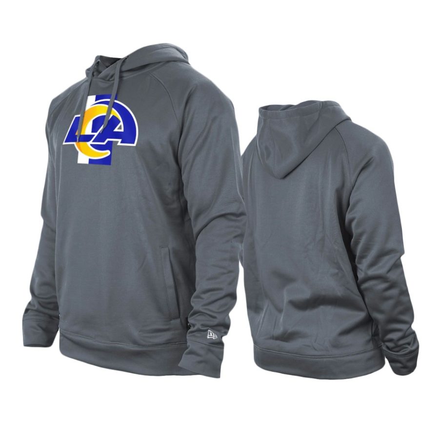 rams gray training camp raglan hoodie