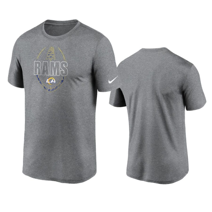 rams heather gray fan gear t shirt