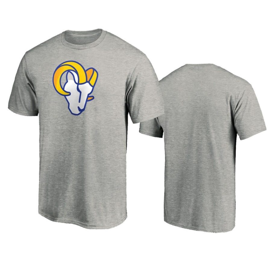 rams heather gray primary logo t shirt