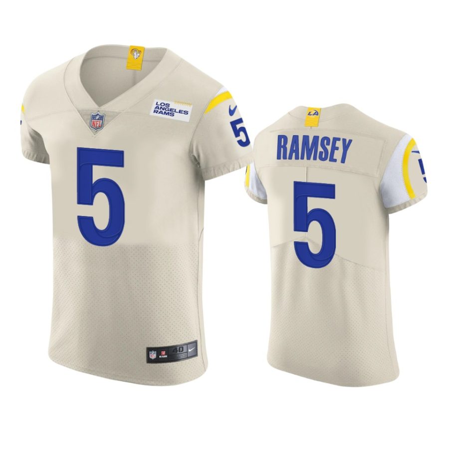 rams jalen ramsey cream vapor elite jersey 0a