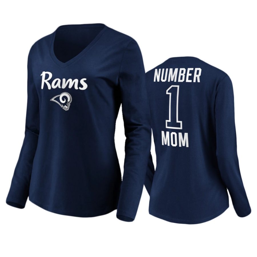 rams number one mom navy t shirt