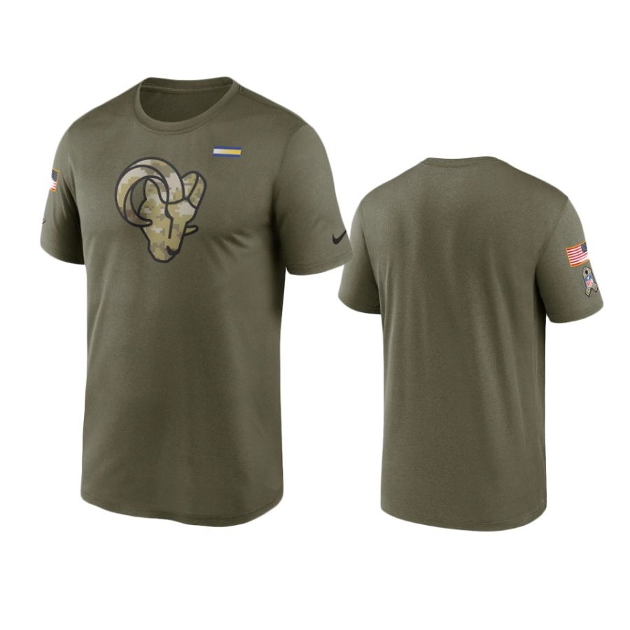 rams olive 2021 salute to service legend performance t shirt