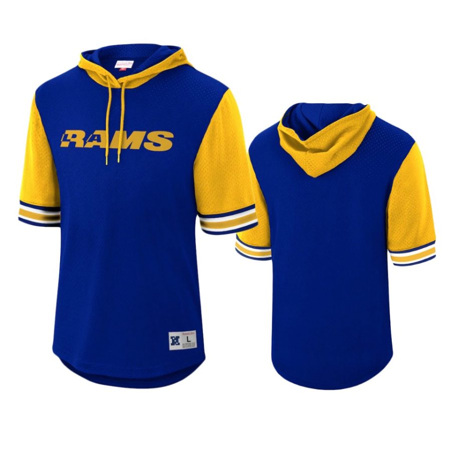 rams royal buzzer beater mesh hoodie