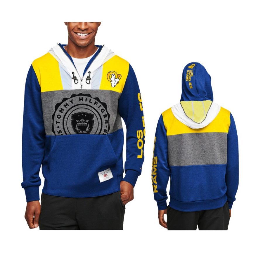 rams royal charcoal pinnacle hoodie