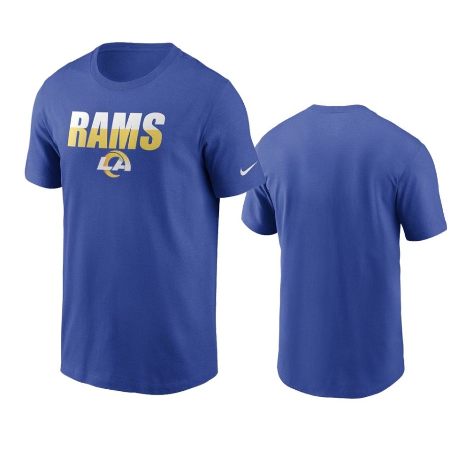 rams royal split t shirt