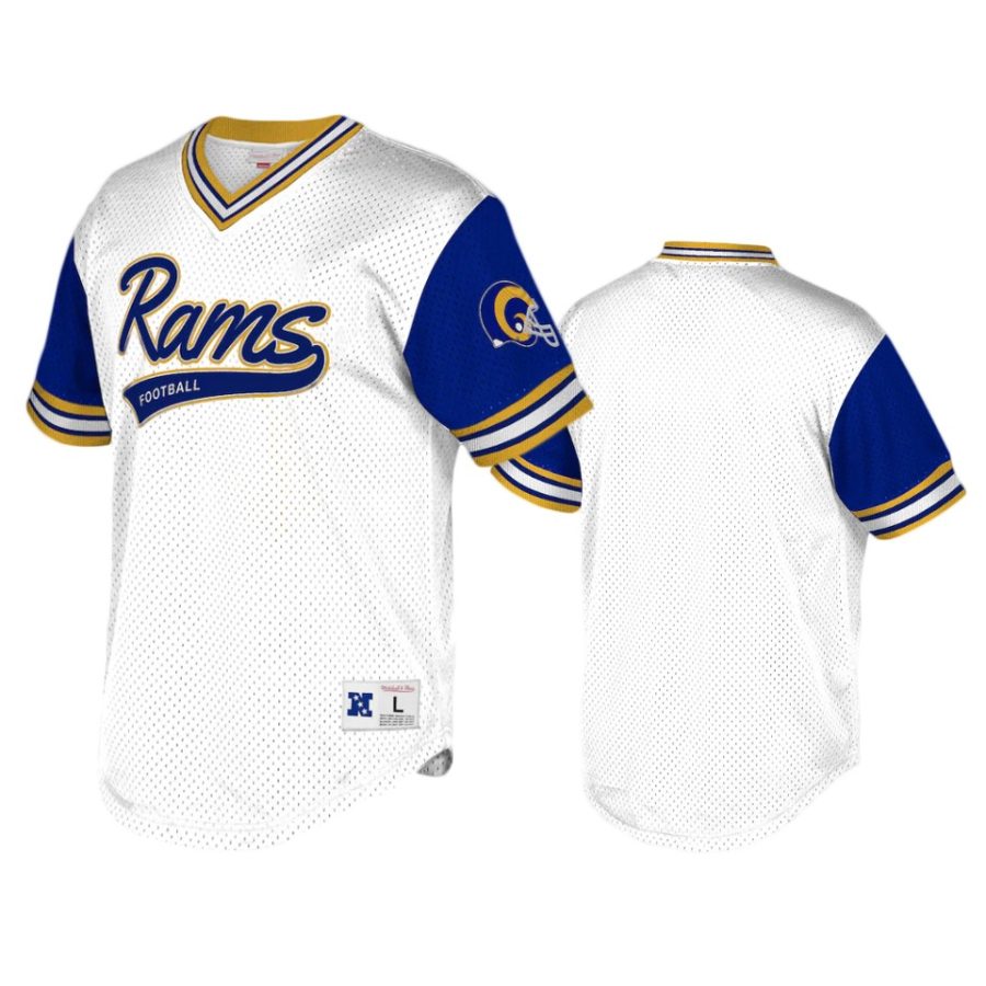 rams white royal top prospect mesh t shirt