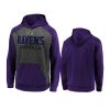 ravens charcoal purple game day ready chiller fleece pullover hoodie