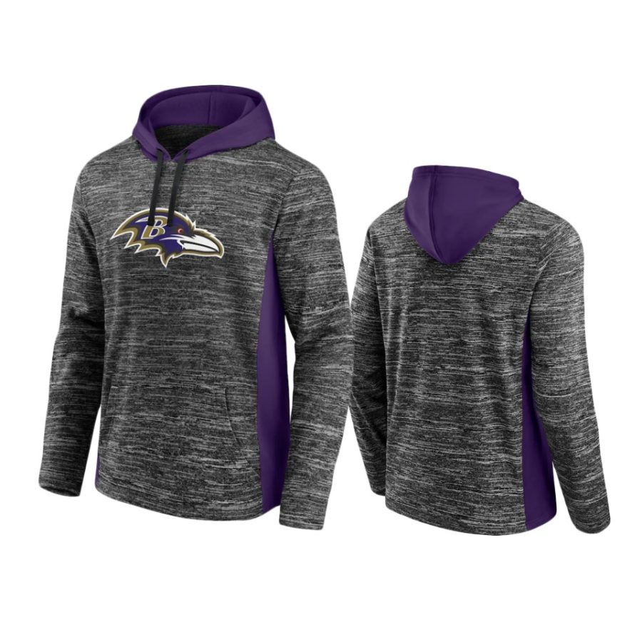 ravens charcoal purple instant replay pullover hoodie