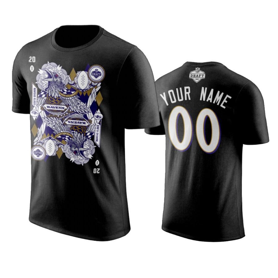 ravens custom black 2020 nfl draft t shirt