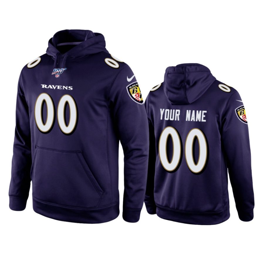 ravens custom purple game 100th season hoodie