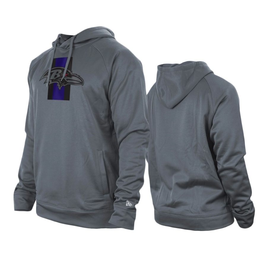 ravens gray training camp raglan hoodie