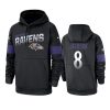 ravens lamar jackson black sideline team logo 100th season hoodie