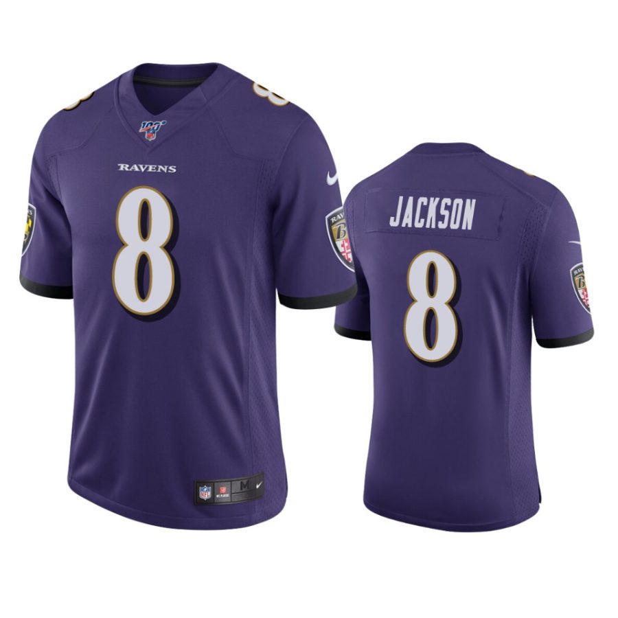 ravens lamar jackson purple limited 100th season jersey