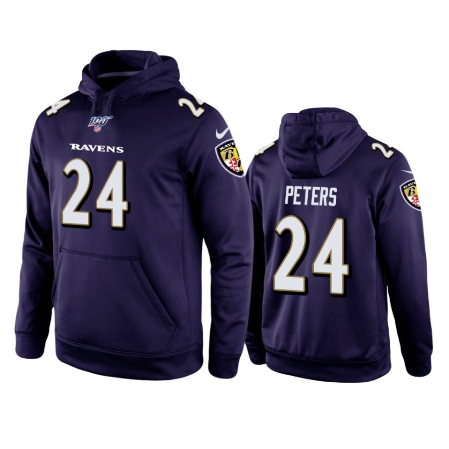 ravens marcus peters purple game 100th season hoodie