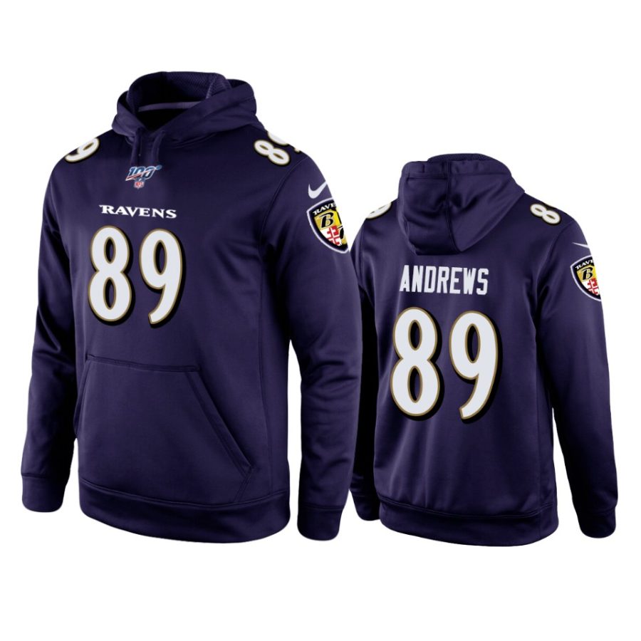 ravens mark andrews purple game 100th season hoodie