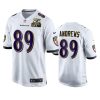 ravens mark andrews white 2x super bowl champions patch game jersey