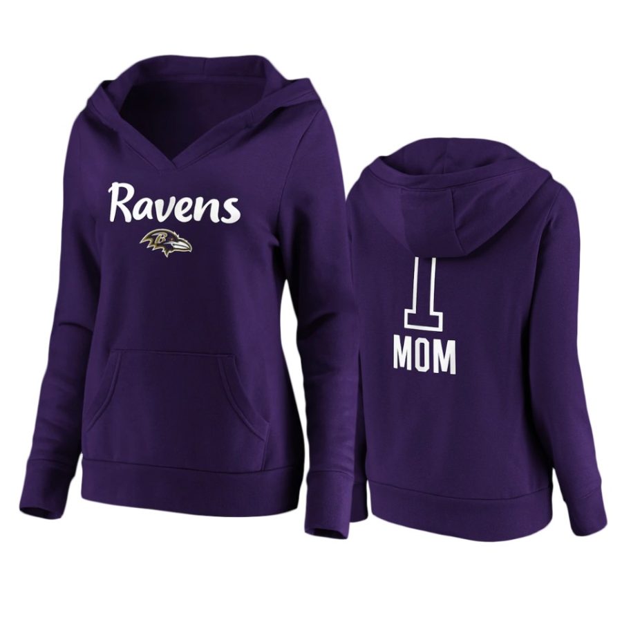 ravens number one mom purple hoodie