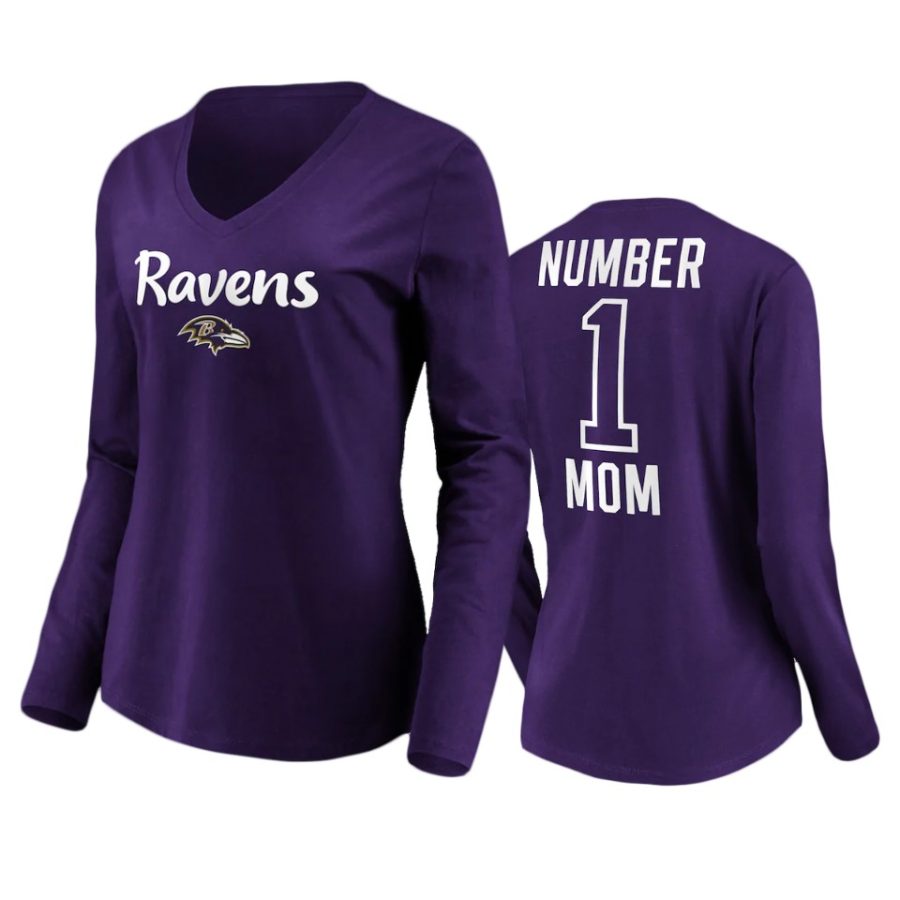 ravens number one mom purple t shirt