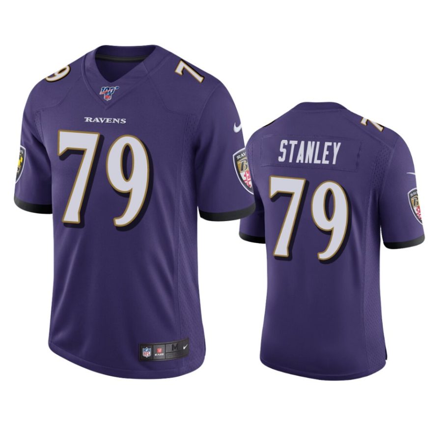 ravens ronnie stanley purple limited 100th season jersey