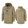 ravens tan 2019 salute to service sideline therma hoodie