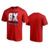 red youth 6 time super bowl champions t shirt