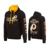 redskins black yellow 3 time super bowl champions banner 2 tone hoodie