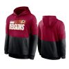 redskins burgundy black sideline impact lockup performance hoodie