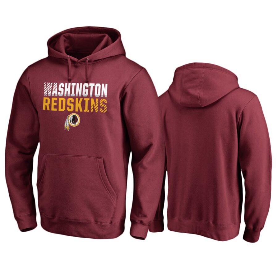 redskins burgundy iconic fade out hoodie