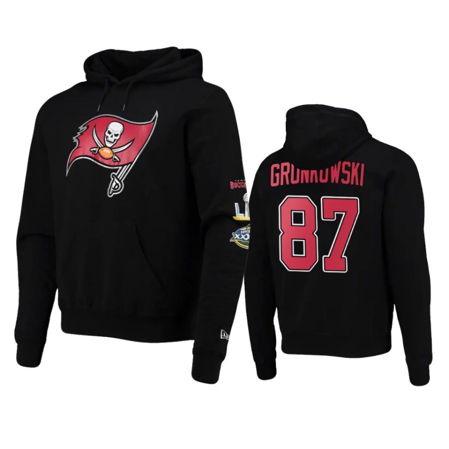 rob gronkowski buccaneers black super bowl champions hoodie