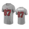 rob gronkowski tampa bay buccaneers gray super bowl lv champions name number t shirt