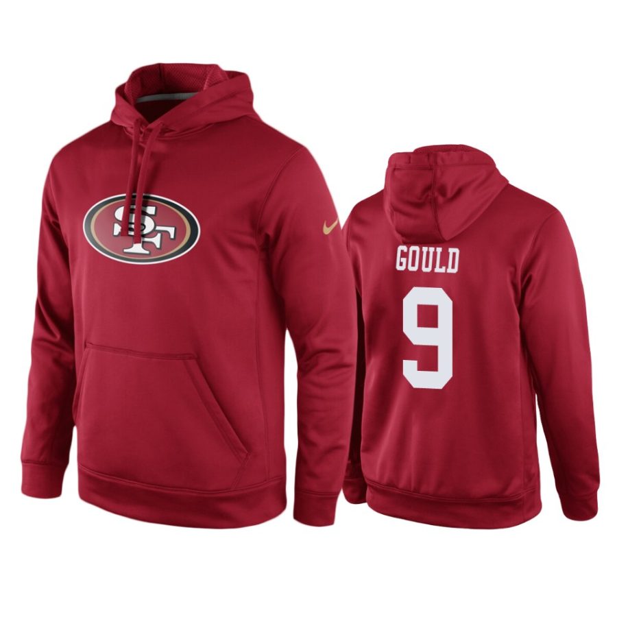 robbie gould 49ers scarlet circuit logo hoodie