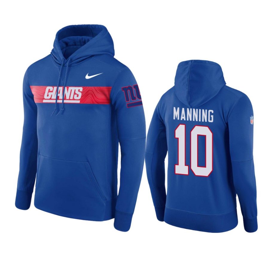 royal eli manning sideline team hoodie