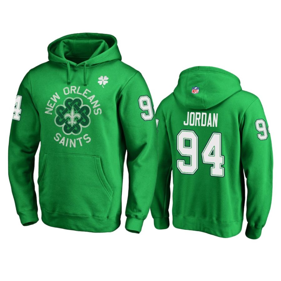 saints 94 kelly green cameron jordan st. patricks day hoodie