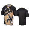 saints black big face t shirt