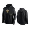 saints black shade defender raglan hoodie