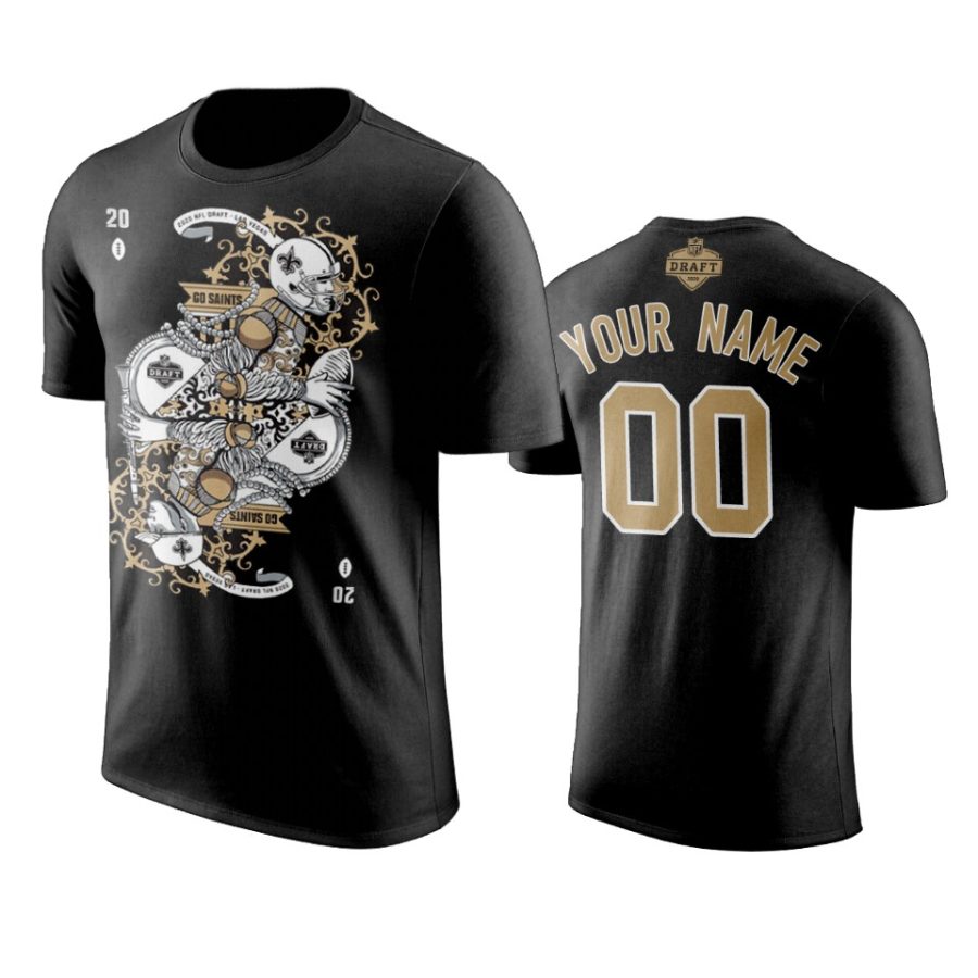 saints custom black 2020 nfl draft t shirt