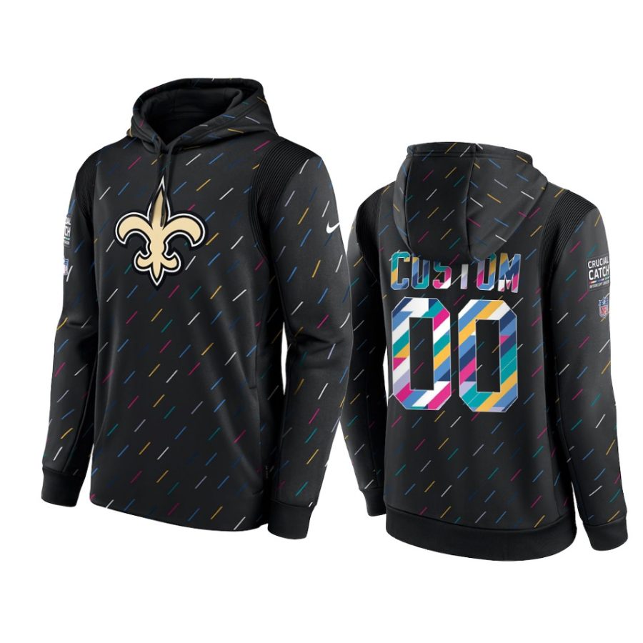 saints custom charcoal 2021 nfl crucial catch hoodie