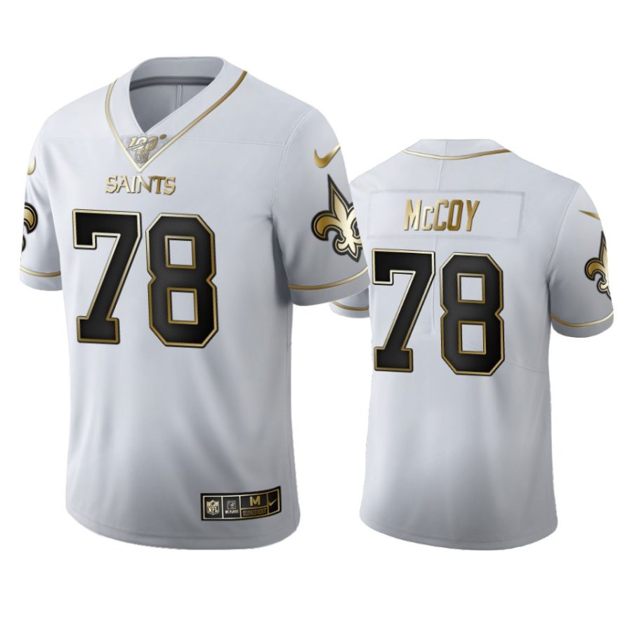 saints erik mccoy white golden edition 100th season jersey