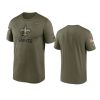 saints olive 2021 salute to service legend performance t shirt